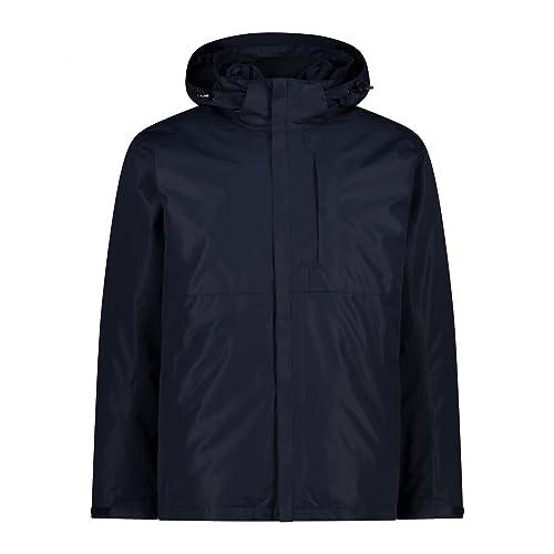 CMP Kurtka męska Zip Hood Detachable Inn.Jacket, Black Blue, 54