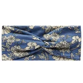 Ozdoby do włosów - Opaska na Głowę Niebieska Szeroka do Włosów Kwiaty Supeł Elastyczna Wygodna - miniaturka - grafika 1