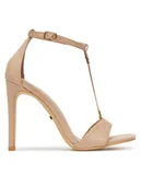 Sandały damskie - DeeZee Sandały LB0412-1 Beżowy - miniaturka - grafika 1