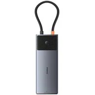 Adaptery i przejściówki - 10w1 HUB Adapter USB-C do HDMI / USB-A / USB-C / RJ45 / SD / TF / USB-C PD szary - miniaturka - grafika 1