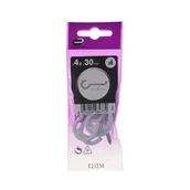 Haki, szakle i karabinki - Standers Hak wkręcany otwarty 4 x 30 mm emalia biała 6 szt. - miniaturka - grafika 1