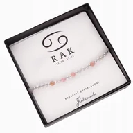 Bransoletki - Bransoletka z kamieni RAK Znak Zodiaku Kryształ Górski Opal 925 Prezent - miniaturka - grafika 1