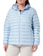 Kurtki damskie - Tommy Hilfiger Damska kurtka CRV Lw wyściełana Glbl Stripe, Niebieski bryzowy, 54 - miniaturka - grafika 1