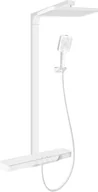 Zestawy prysznicowe - Mexen Zoom zestaw prysznicowy natynkowy z deszczownicą i baterią, biały - 78101-20 - miniaturka - grafika 1