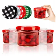 Pojemniki kuchenne - 50 szt SŁOIKI SZKLANE NA MIÓD PRZETWORY KIEŁBASĘ MIĘSO 235 ml PROSTY SŁOIK - miniaturka - grafika 1