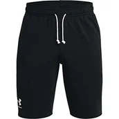 Spodenki męskie - Under Armour Under Armour Szorty męskie Rival Terry czarny Black / / Onyx White (001) l 1361631-001-Large - miniaturka - grafika 1