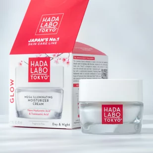 Hada Labo Tokyo Glow Skin Rozświetlający krem nawilżający do twarzy na dzień i na noc - Kremy do twarzy - miniaturka - grafika 4