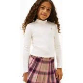 Swetry dla dziewczynek - Tommy Hilfiger Półgolf | Extra slim fit - miniaturka - grafika 1