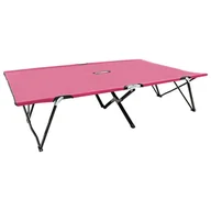 Leżaki ogrodowe - vidaXL Dwuosobowy leżak, składany, różowy, stal - miniaturka - grafika 1