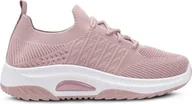 Trampki damskie - Trampki damskie Slip on casual shoes Textile Comfort trainers Mom Pink rozmiar 41 - miniaturka - grafika 1