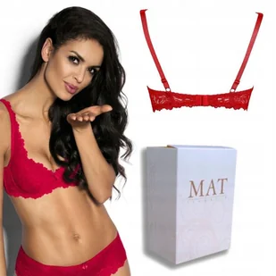 Biustonosz Carmela usztywniany Mat czerwony 75F - Biustonosze - miniaturka - grafika 1