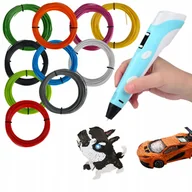 Długopisy - Zestaw Długopis 3D Pen 100m Filament Pla +30g - miniaturka - grafika 1