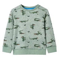 Bluzy dla dziewczynek - Bluza dziecięca, jasny melanż khaki, 92 - miniaturka - grafika 1