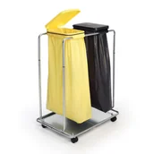 Kosze na śmieci - B2B Partner Mobilny stojak na 2 worki na śmieci 70/120 L O010310-G00007 - miniaturka - grafika 1