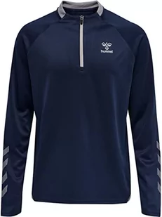 hummel Męska bluza hmlGG12 Action Half Zip Sweat Sweat, granatowa/stopowa, 2XL - Bluzy męskie - miniaturka - grafika 1