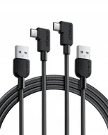 Kable USB - 2X Anker Kabel USB-A na USB-C, z wtyczką pod kątem 90°(2 SZTUKI) - miniaturka - grafika 1