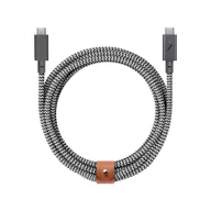 Kable USB - Native Union Belt Cable Pro 240W USB-C – USB-C 2,4m zebra - miniaturka - grafika 1