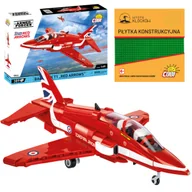 Klocki - Cobi 5844 Samolot Bae Hawk T1 Red Arrows Armed Forces 389 El. + PŁYTKA - miniaturka - grafika 1