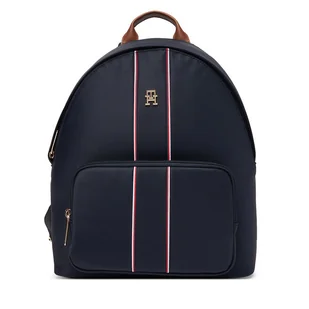 Plecak Tommy Hilfiger Popette Dome AW0AW17651 Granatowy - Torebki damskie - miniaturka - grafika 1