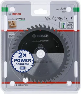 Piła standard BOSCH Wood Accu, 140x20 mm, 42 zęby - Tarcze do pił - miniaturka - grafika 1