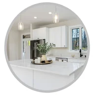 Lustra - LUSTRO OKRĄGŁE SREBRNE W RAMIE ŁAZIENKOWE 55 CM LOFT - miniaturka - grafika 1