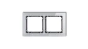 Klawisze i ramki - Karlik Ramka uniwersalna 2-krotna - efekt szkła DECO 15-11-DRS-2 - miniaturka - grafika 1