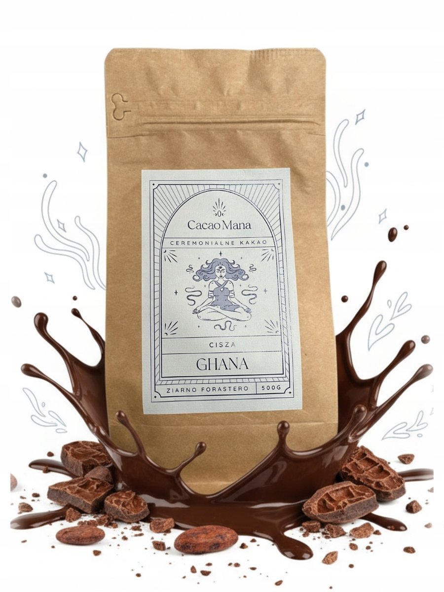 CacaoMana Ghana Cisza 500 g KAKAO CEREMONIALNE ODPRĘŻENIE MEDYTACJA