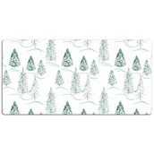 Podkładki na biurko - Mata z nadrukiem na biurko Zimowa choinka 120x60 cm, Dywanomat - miniaturka - grafika 1