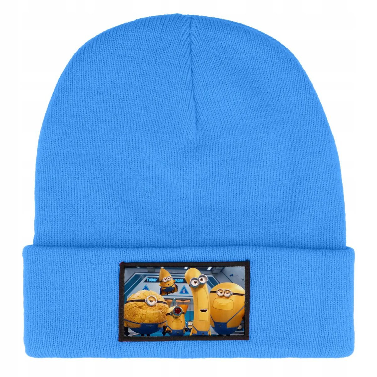 CZAPKA ZIMOWA CIEPŁA NIEBIESKA DZIECIĘCA Z MOTYWEM BAJKA SŁODKIE MIX WZORÓW