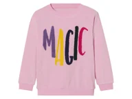 Swetry dla dziewczynek - lupilu® Sweterek pluszowy dziewczęcy (122/128, Różowy) - miniaturka - grafika 1