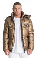 Płaszcze męskie - Gianni Kavanagh Męski złoty matowy płaszcz puchowy, Dorado, XS - miniaturka - grafika 1