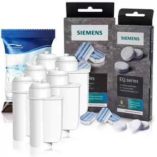 Zestaw Siemens, Filtr Aqualogis AL-Inte 6szt, Siemens Odkamieniacz TZ80002, Siemens Tabletki TZ80001 - Akcesoria i części do ekspresów do kawy - miniaturka - grafika 1