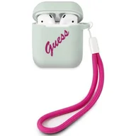 Akcesoria do słuchawek - Guess GUACAPLSVSBF AirPods Pro cover niebieski fuksja/blue fuschia Silicone Vintage - miniaturka - grafika 1
