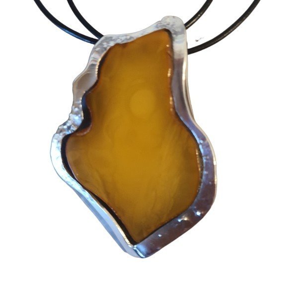 ankabizuteria.pl Oryginalna zawieszka srebrna z żółtym bursztynem