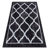 Dywany - Dywan do prania MIRO 51639.806 Trellis kratka antypoślizgowy - czarny 160x220 cm - miniaturka - grafika 1
