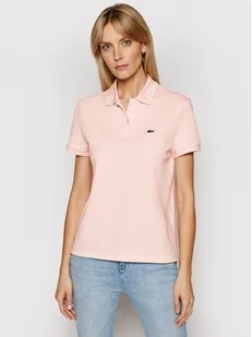 Lacoste Polo PF7839 Różowy Regular Fit - Koszulki i topy damskie - miniaturka - grafika 1