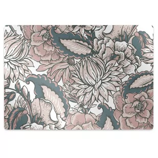 Mata pod fotel biurowy Różowe kwiaty 140x100 cm - Podnóżki, podpórki, podkładki - miniaturka - grafika 1