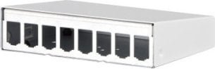 Metz Obudowa natynkowa modułu METZ CONNECT 8-portowa, czysta biel RAL9010
