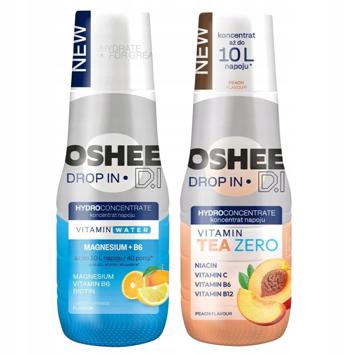 Koncentraty do Saturatora OSHEE Cytryna Pomarańcza + Tea Peach Zero