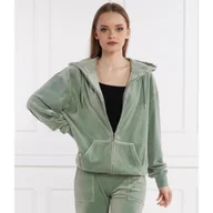 Bluzy damskie - Juicy Couture Bluza HALAN OVERSIZED ZIP THRU HOODIE | Regular Fit - miniaturka - grafika 1
