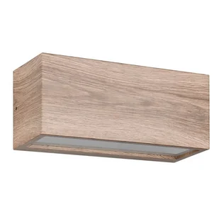 Tarasowa lampa ścienna Mayenne 218560235 IP44 kostka prostokąt drewniana outlet - Lampy ogrodowe - miniaturka - grafika 1