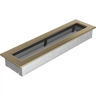 Kratki.pl KRATKA KOMINKOWA PROSTOKĄTNA ZŁOTO GALWANICZNE 110X420 MM 42ZG - Akcesoria kominkowe - miniaturka - grafika 1
