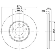 Tarcze hamulcowe - Tarcza hamulcowa HELLA 8DD 355 122-601 - miniaturka - grafika 1