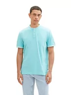 Koszulki męskie - TOM TAILOR Męska koszulka polo, 1036369, 31046 niebieska (niebieski tybetański), M, 31046 – niebieski kamień tybetański, M - miniaturka - grafika 1