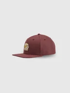 Czapki męskie - 4F Czapka z daszkiem strapback męska - burgundowa L/XL (60cm) - miniaturka - grafika 1