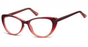 Sunoptic Okulary oprawki korekcyjne Kocie Oczy zerówki CP138B gradient burgundowy - Okulary korekcyjne, oprawki, szkła - miniaturka - grafika 1
