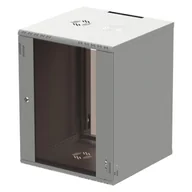 Szafy rack - Szafa wisząca Professional 19" 15U, 600mm, drzwi szklane, szara - miniaturka - grafika 1