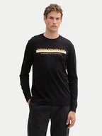 Koszulki męskie - Tom Tailor Denim Longsleeve 1043888 Czarny Regular Fit - miniaturka - grafika 1