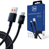 Kable USB - 3mk Hyper Cable Black Kabel USB-A to C 60W 3A 1.2m - miniaturka - grafika 1