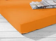 Prześcieradła - Prześcieradło jersey 160x200 pomarańczowe jasne - miniaturka - grafika 1
